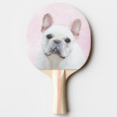 Gemälde von Französisch-Bulldog (Cream/White) - Hu Tischtennis Schläger (Rückseite)