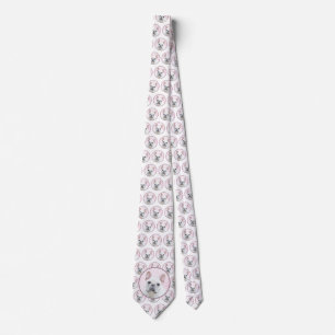 Gemälde von Französisch-Bulldog (Cream/White) -  Krawatte