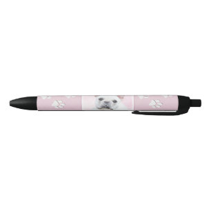 Gemälde von Französisch-Bulldog (Cream/White) - Kugelschreiber
