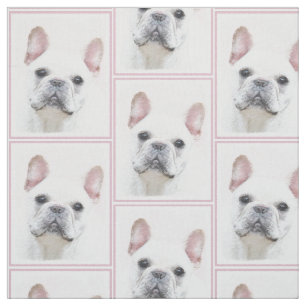 Gemälde von Französisch-Bulldog (Cream/White) - Stoff