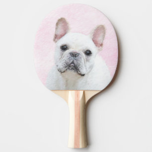 Gemälde von Französisch-Bulldog (Cream/White) -  Tischtennis Schläger