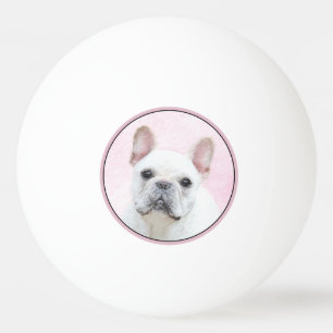 Gemälde von Französisch-Bulldog (Cream/White) -  Tischtennisball