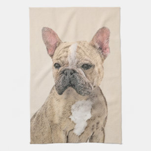 Gemälde von Französisch-Bulldog (Sable) - Niedli Küchentuch