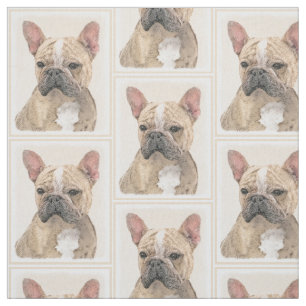 Gemälde von Französisch-Bulldog (Sable) - Niedli Stoff