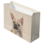 Gemälde von Französisch-Bulldog (Sable) - Niedlich Große Geschenktüte (Vorderseite Schrägansicht)