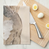 Gemälde von Französisch-Bulldog (Sable) - Niedlich Küchentuch (Viertel Falte)