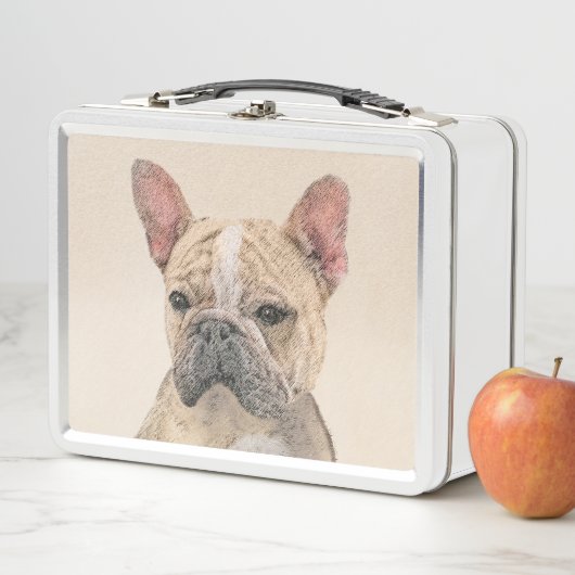 Gemälde von Französisch-Bulldog (Sable) - Niedlich Metall Brotdose (Beispiel)
