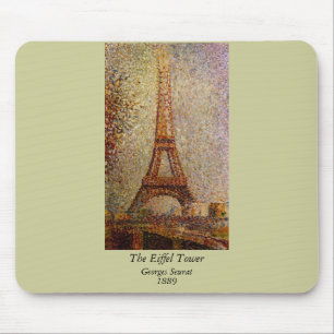 Gemälde von Georges Seurat: Der Eiffelturm (1889) Mousepad