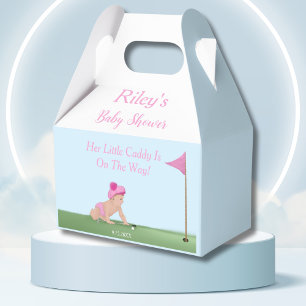 Gemälde von Golf-Baby-Mädchen Süße Caddy-Baby-Part Geschenkschachtel