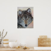 Gemälde von Grauwolf Poster (Küche)
