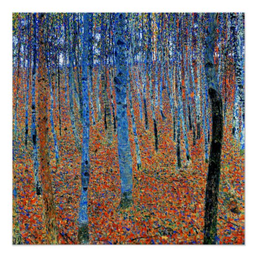 Gemälde von Gustav Klimt, Buchenhain I, Poster (Vorderseite)