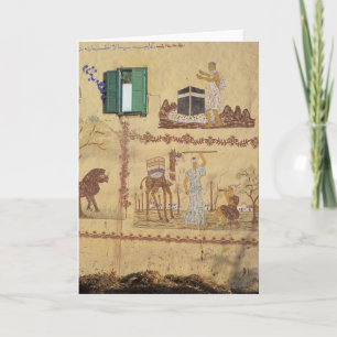 Gemälde von Hajj oder Umra an der Dorfwand Karte