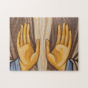 Gemälde von Händen in einer Kirche Puzzle