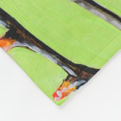 Gemälde von Hummingvogel und Krokodilchen Fleecedecke (Ecke)