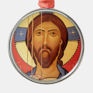 Gemälde von Jesus Silbernes Ornament