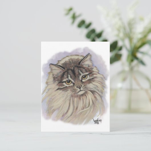 Gemälde von Katzen Postkarte (Stehend Vorderseite)