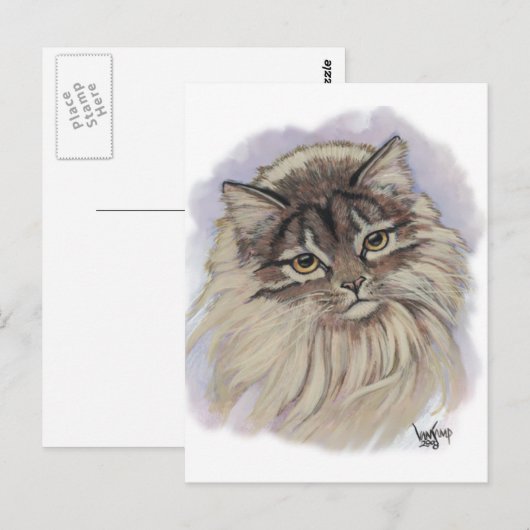 Gemälde von Katzen Postkarte (Vorne/Hinten)
