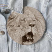 Gemälde von Löwen, die große Katzen brüllen Button (Beispiel)