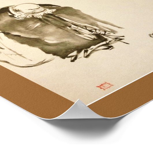 Gemälde von Miyamoto Musashi, c. 1600 Poster (Ecke)