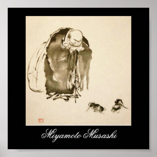 Gemälde von Miyamoto Musashi, c. 1600 Poster