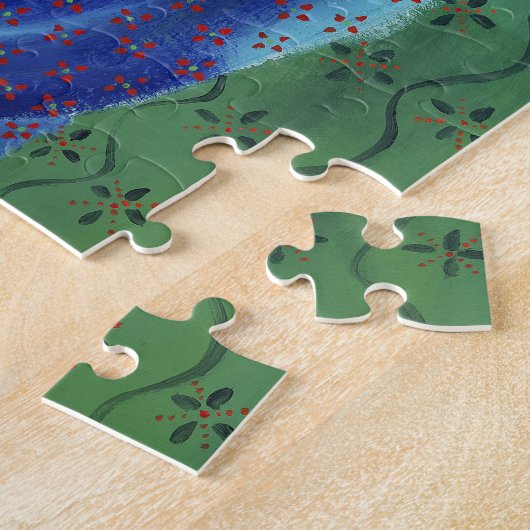 Gemälde von Mutter und Tochter Puzzle (Seite)