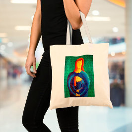 Gemälde von Mutter und Tochter Tragetasche