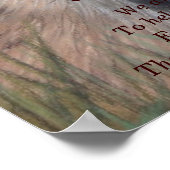 Gemälde von Rotfuchs mit traurigem Wildgedicht Poster (Ecke)