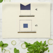 Gemälde von vier Flaggen mit Segeltuch, unter der  Geschirrtuch (Gefaltet)