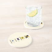 Gemälde von vier Flaggen mit Segeltuch, unter der Getränkeuntersetzer (Seite)