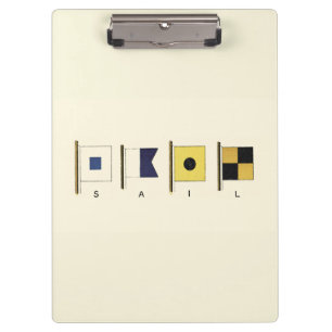 Gemälde von vier Flaggen mit Segeltuch, unter der  Klemmbrett