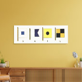 Gemälde von vier Flaggen mit Segeltuch, unter der Leinwanddruck (Insitu (Wohnzimmer))