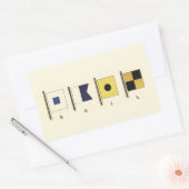 Gemälde von vier Flaggen mit Segeltuch, unter der Rechteckiger Aufkleber (Umschlag)