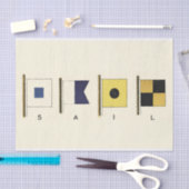 Gemälde von vier Flaggen mit Segeltuch, unter der Seidenpapier (Handwerk)