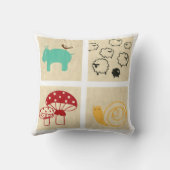 Gemälde von vier Kinderholzblöcken Kissen (Rückseite)