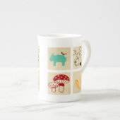 Gemälde von vier Kinderholzblöcken Porzellantasse (Vorderseite Rechts)