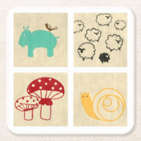 Gemälde von vier Kinderholzblöcken