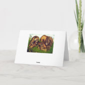 Gemälde von Vintagen Löwen Karte (Rückseite)