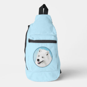 Gemälde weiß Niedliche Haustiere Hunde Kunst Crossbody Bag