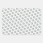 Gemälde weiß Niedliche Haustiere Hunde Kunst Geschenkpapier Set (Vorderseite 2)