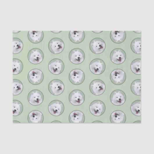 Gemälde weiß Niedliche Haustiere Hunde Kunst Seidenpapier (Vorderseite)