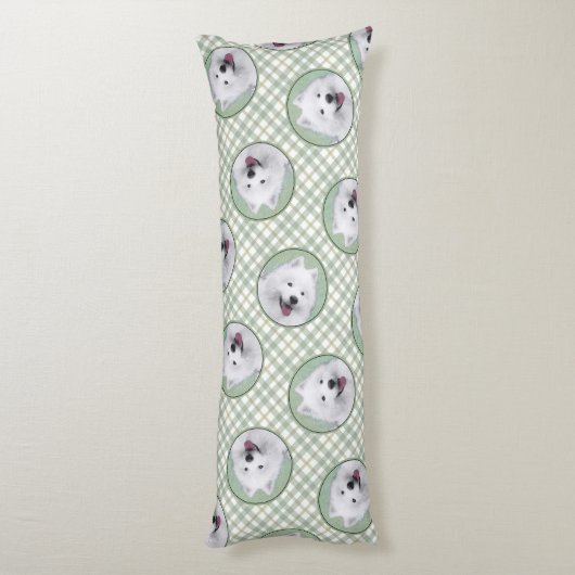 Gemälde weiß Niedliche Haustiere Hunde Kunst Seitenschläferkissen (Rückseite (Vertikal))