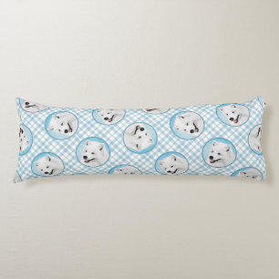 Gemälde weiß Niedliche Haustiere Hunde Kunst Seitenschläferkissen