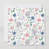 Gemälde Whimsy Blumendusche Einladung (Rückseite)