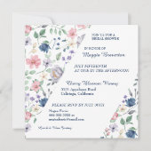 Gemälde Whimsy Blumendusche Einladung (Vorderseite)