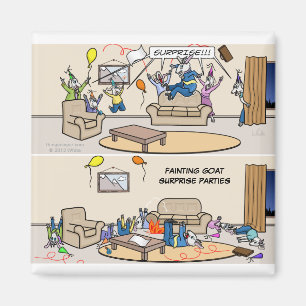Gemälde Ziege Überraschung Party Magnet