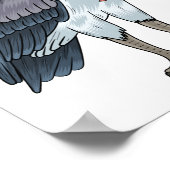 Gemälde zum Cartoon von Königsgeier Poster (Ecke)