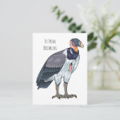 Gemälde zum Cartoon von Königsgeier Postkarte (Stehend Vorderseite)