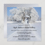 Gemäldekuchen mit Schneeschlitten Winterhochzeit Einladung (Vorne/Hinten)