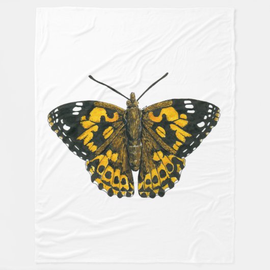 Gemäldeschmetterling Fleecedecke (Vorderseite)