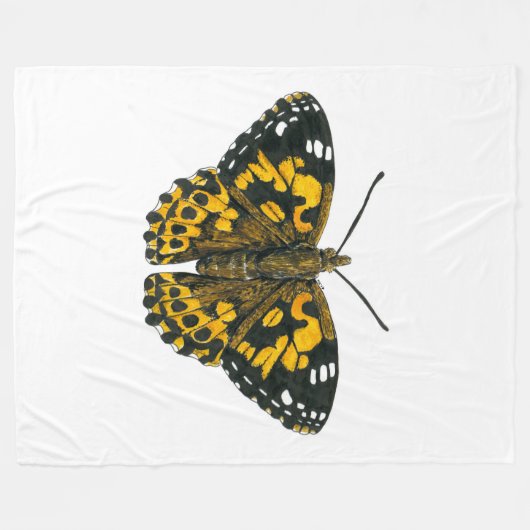 Gemäldeschmetterling Fleecedecke (Vorderseite (Horizontal))